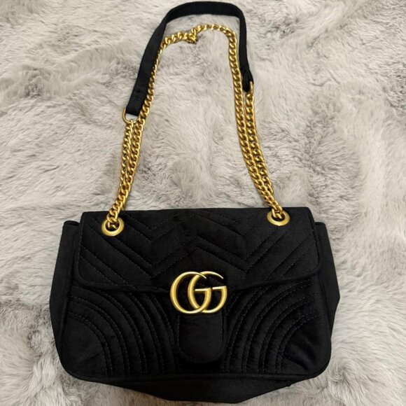 Gucci Women Velvet Leather HandBag - Picture 1 of 5